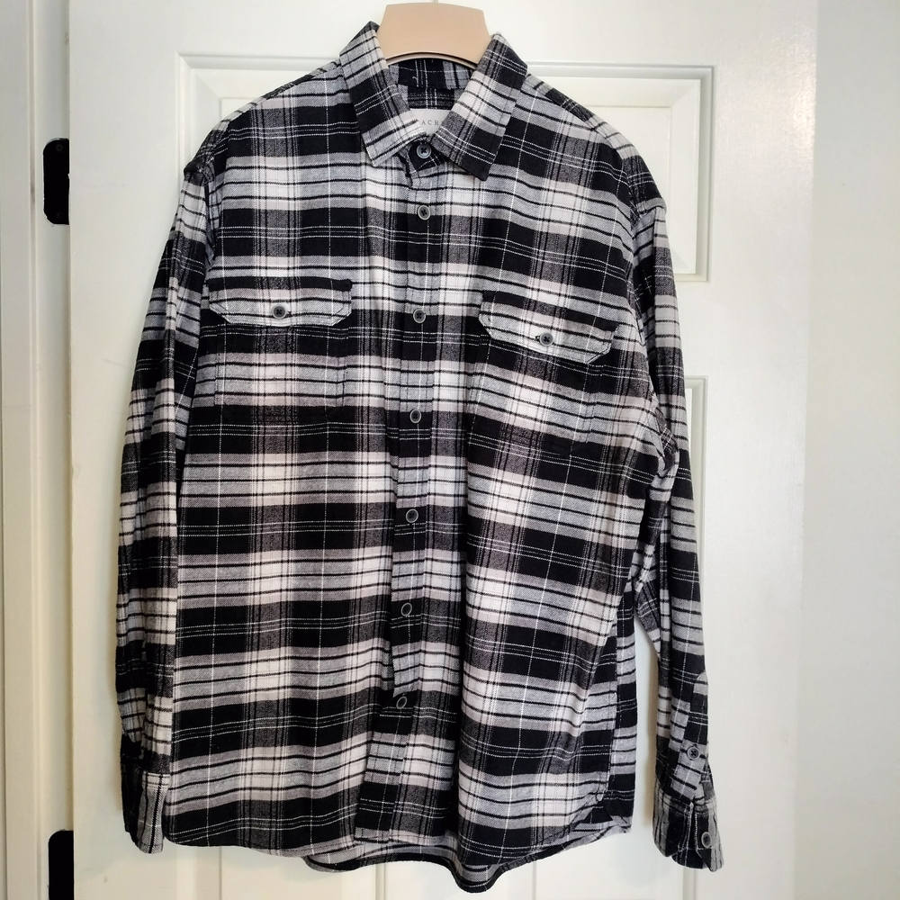 Jachs‎ Black and White Checkered Button Down Shirt